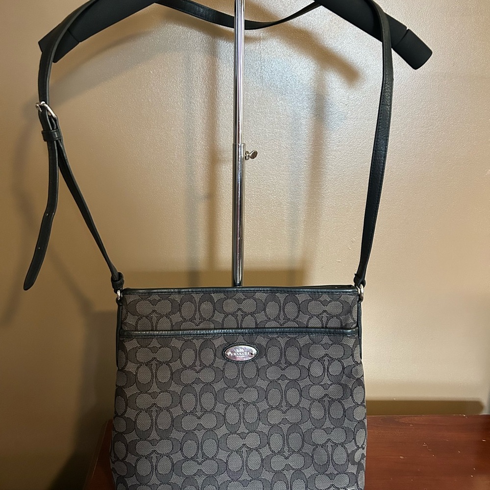 Coach Black and Gray Crossbody Bag